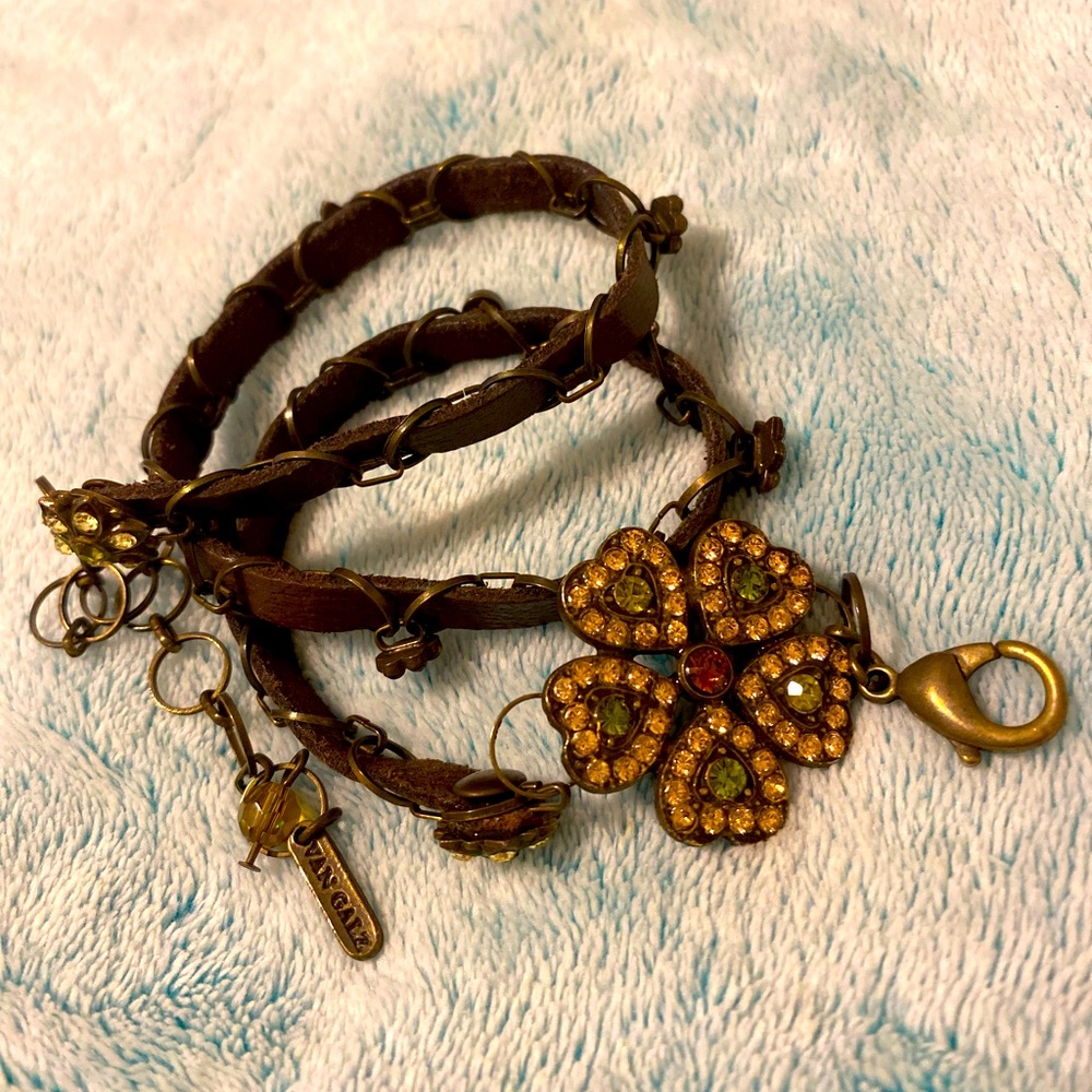 Van Galz leather wrap bracelet